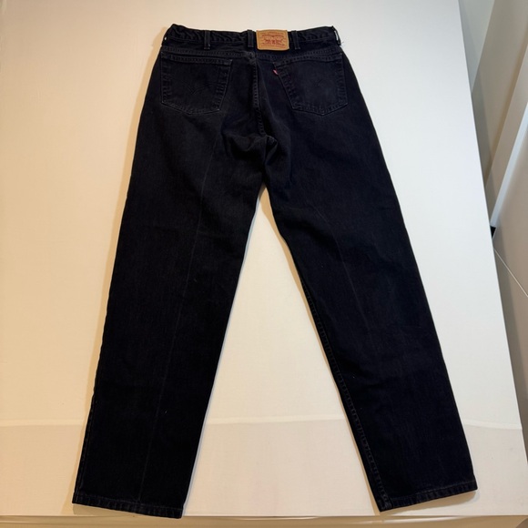 Levi’s 550 Relaxed Fit Tapered Leg Jeans 36x34 Black Cotton Made in Canada Y2K - Picture 1 of 12